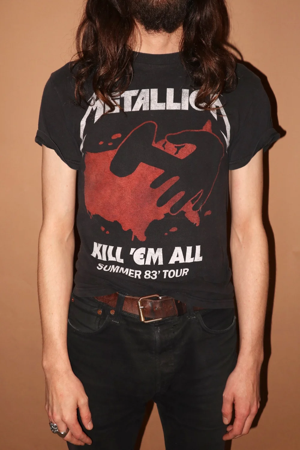 VINTAGE 90s METALLICA KILL 'EM ALL 83 TOUR T-SHIRT - SMALL